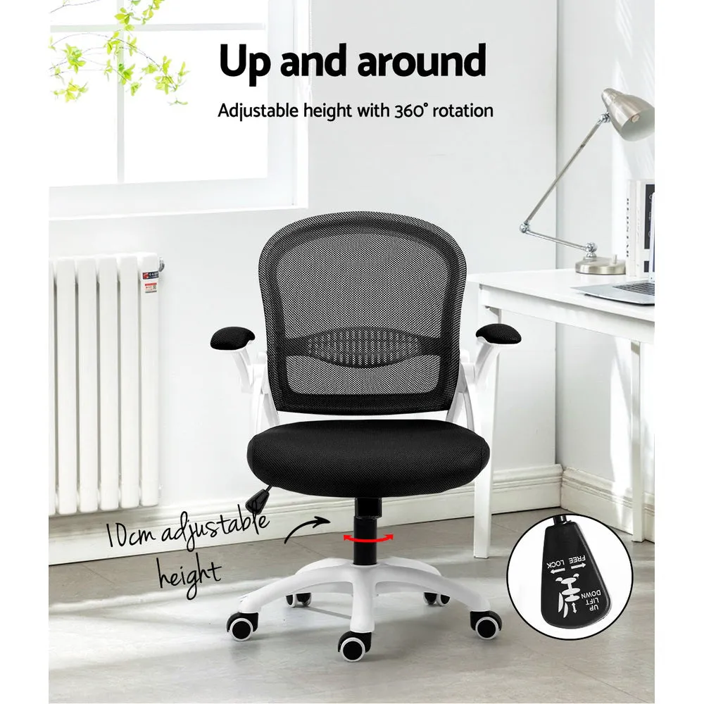 Adjustable Mesh Office Chair with Flip-Up Armrests - Artiss