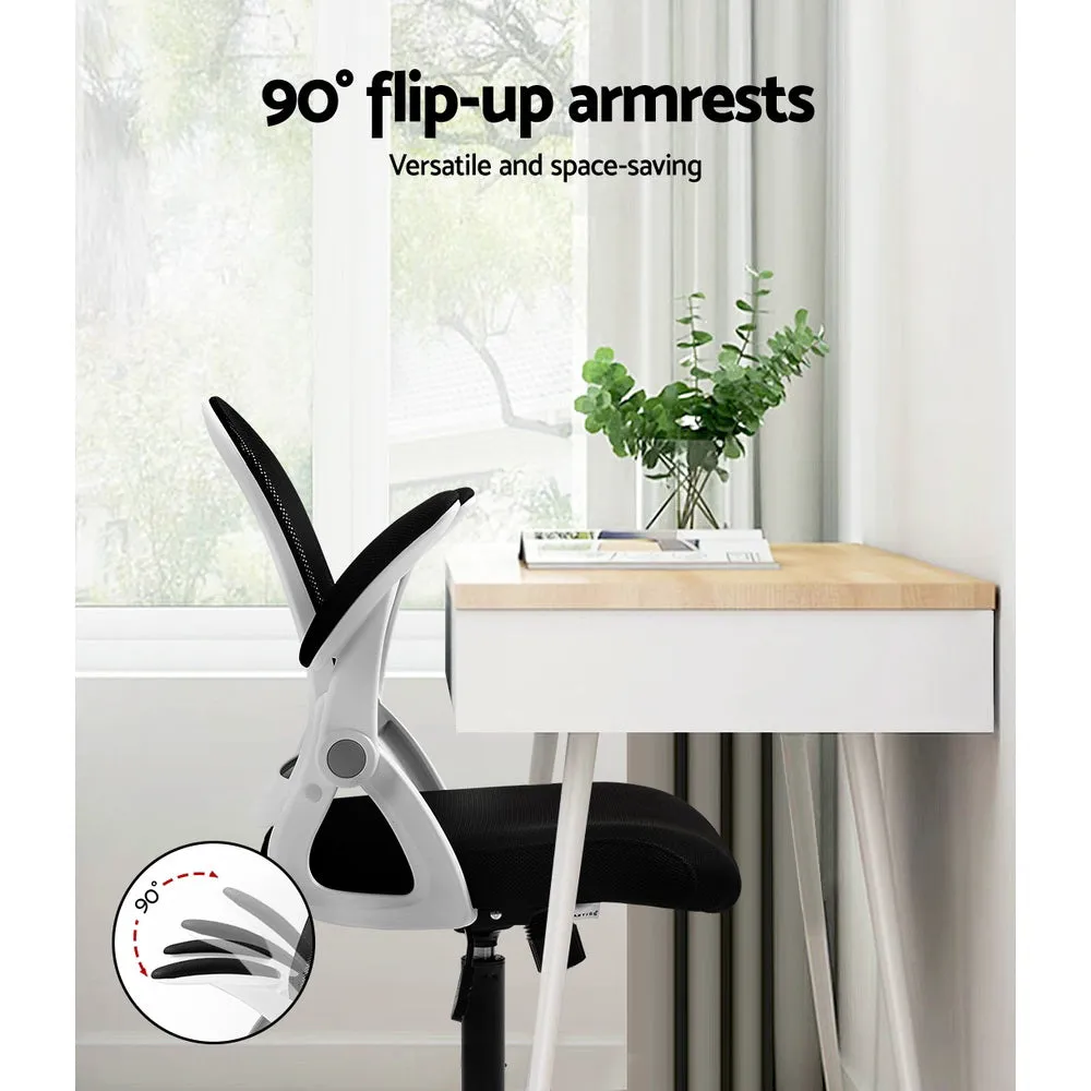 Adjustable Mesh Office Chair with Flip-Up Armrests - Artiss