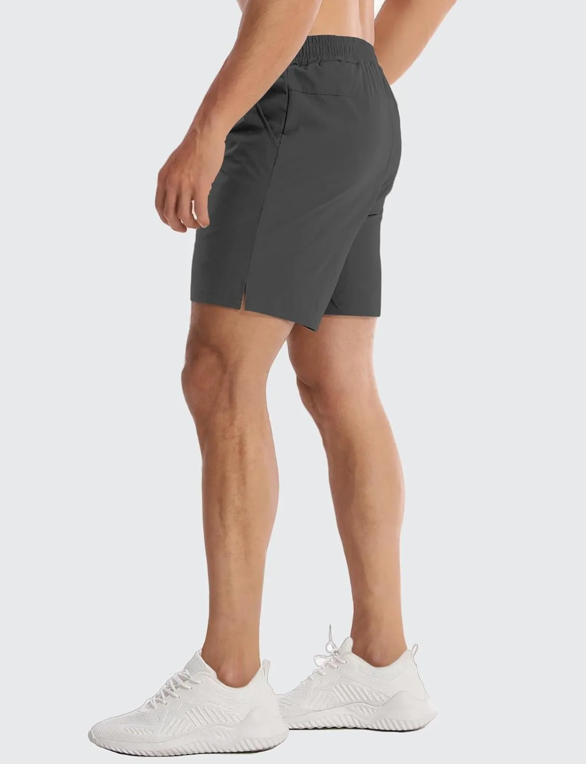 Aolesy Mens Athletic Shorts 7?? Quick Dry Gym Running Shorts with Zipper Pockets Lightweight Workout Shorts