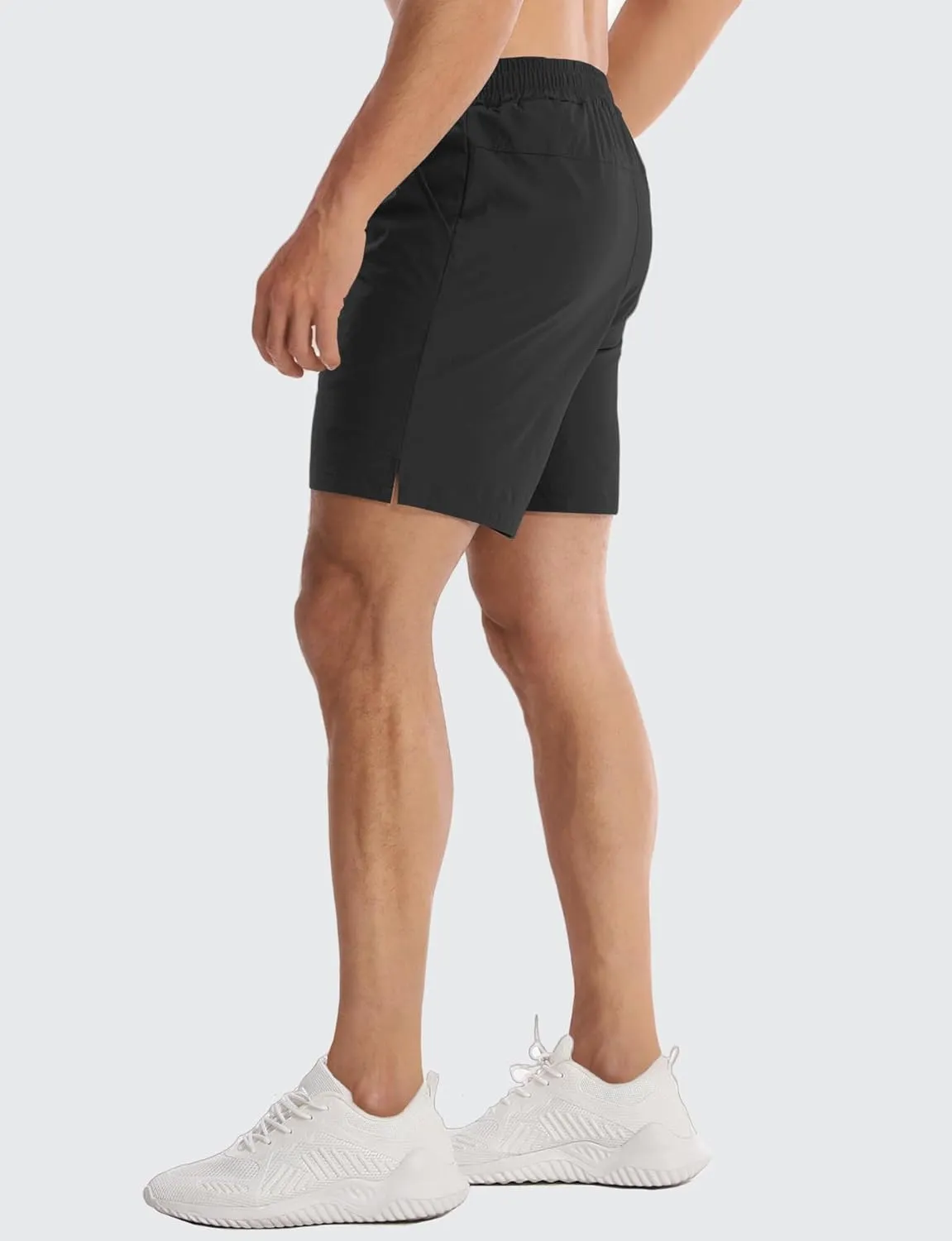 Aolesy Mens Athletic Shorts 7?? Quick Dry Gym Running Shorts with Zipper Pockets Lightweight Workout Shorts