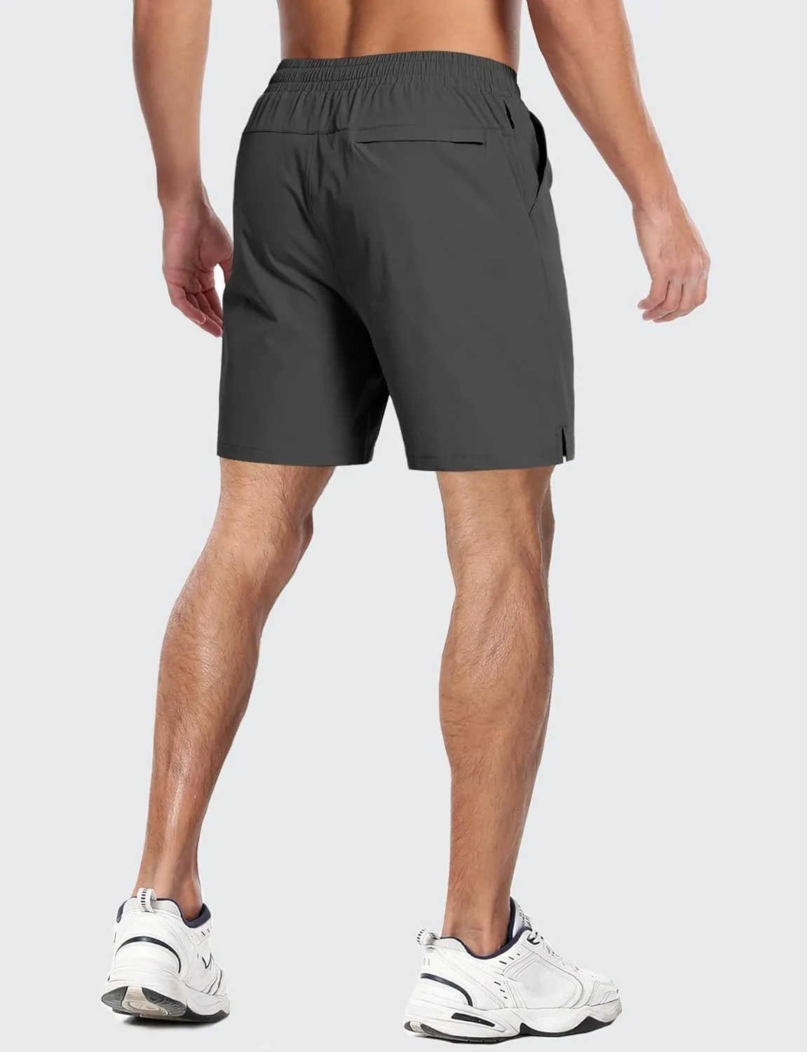 Aolesy Mens Athletic Shorts 7?? Quick Dry Gym Running Shorts with Zipper Pockets Lightweight Workout Shorts