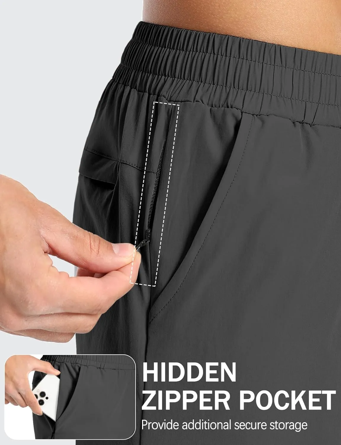 Aolesy Mens Athletic Shorts 7?? Quick Dry Gym Running Shorts with Zipper Pockets Lightweight Workout Shorts