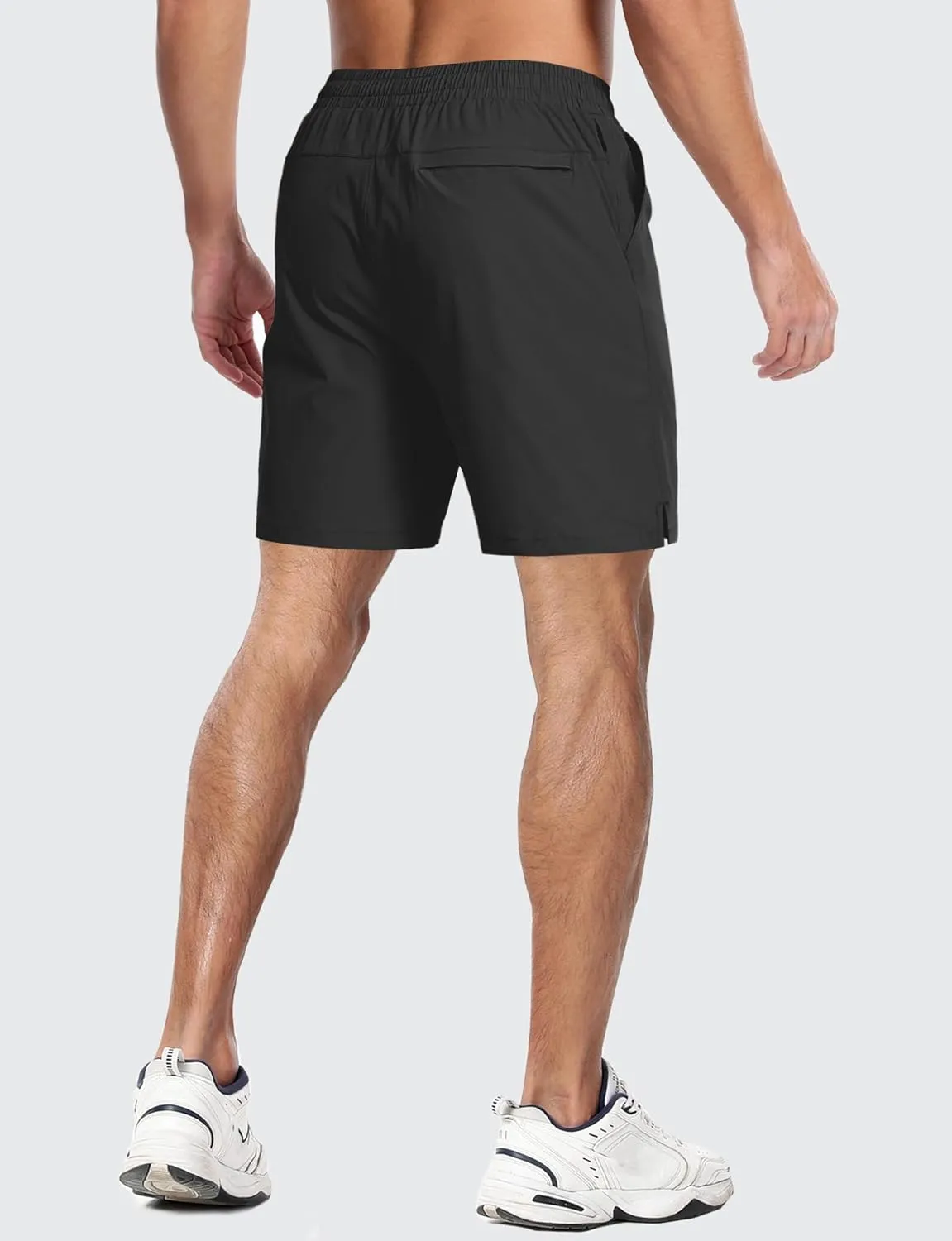 Aolesy Mens Athletic Shorts 7?? Quick Dry Gym Running Shorts with Zipper Pockets Lightweight Workout Shorts
