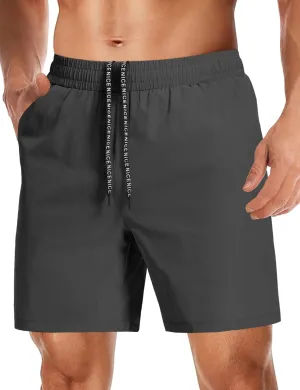 Aolesy Mens Athletic Shorts 7?? Quick Dry Gym Running Shorts with Zipper Pockets Lightweight Workout Shorts