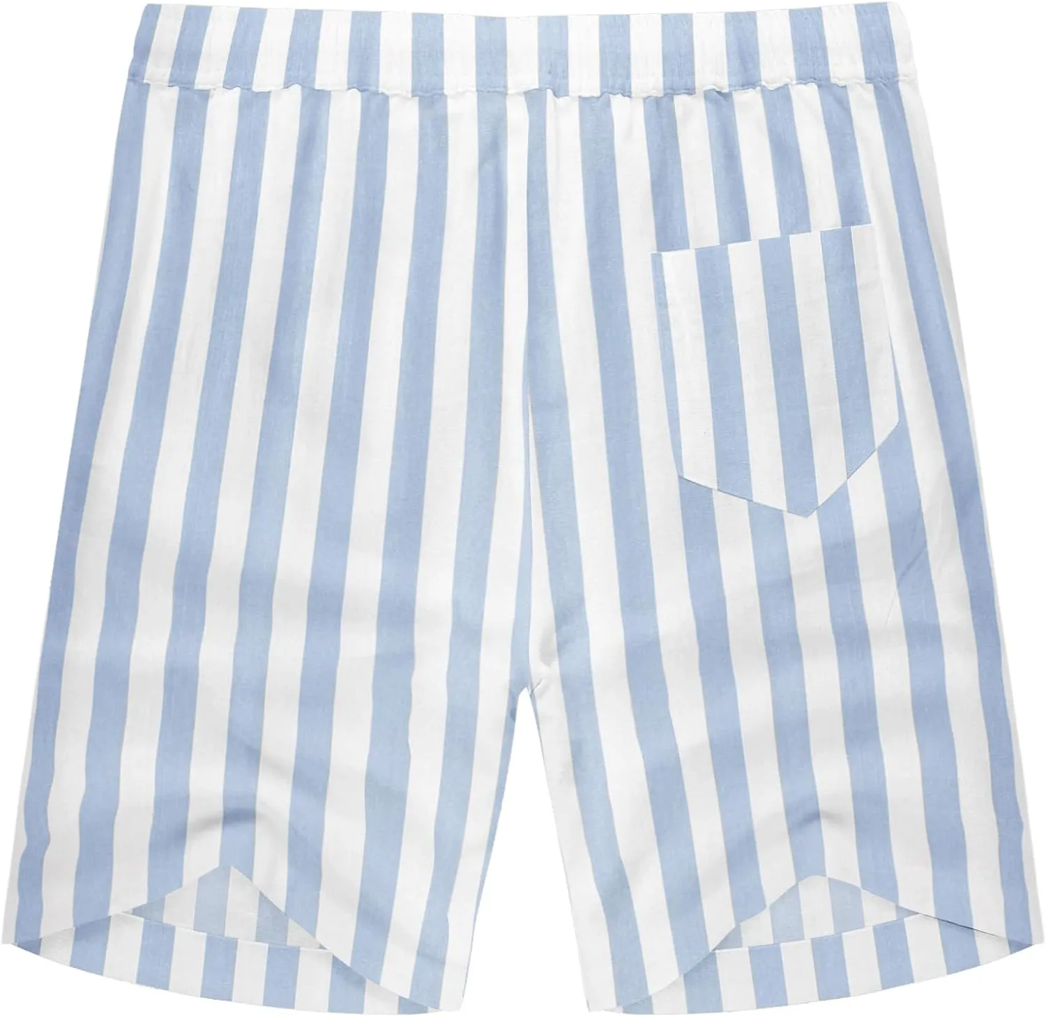 COOFANDY Men's Linen Shorts Casual Elastic Waist Drawstring Summer Beach Shorts