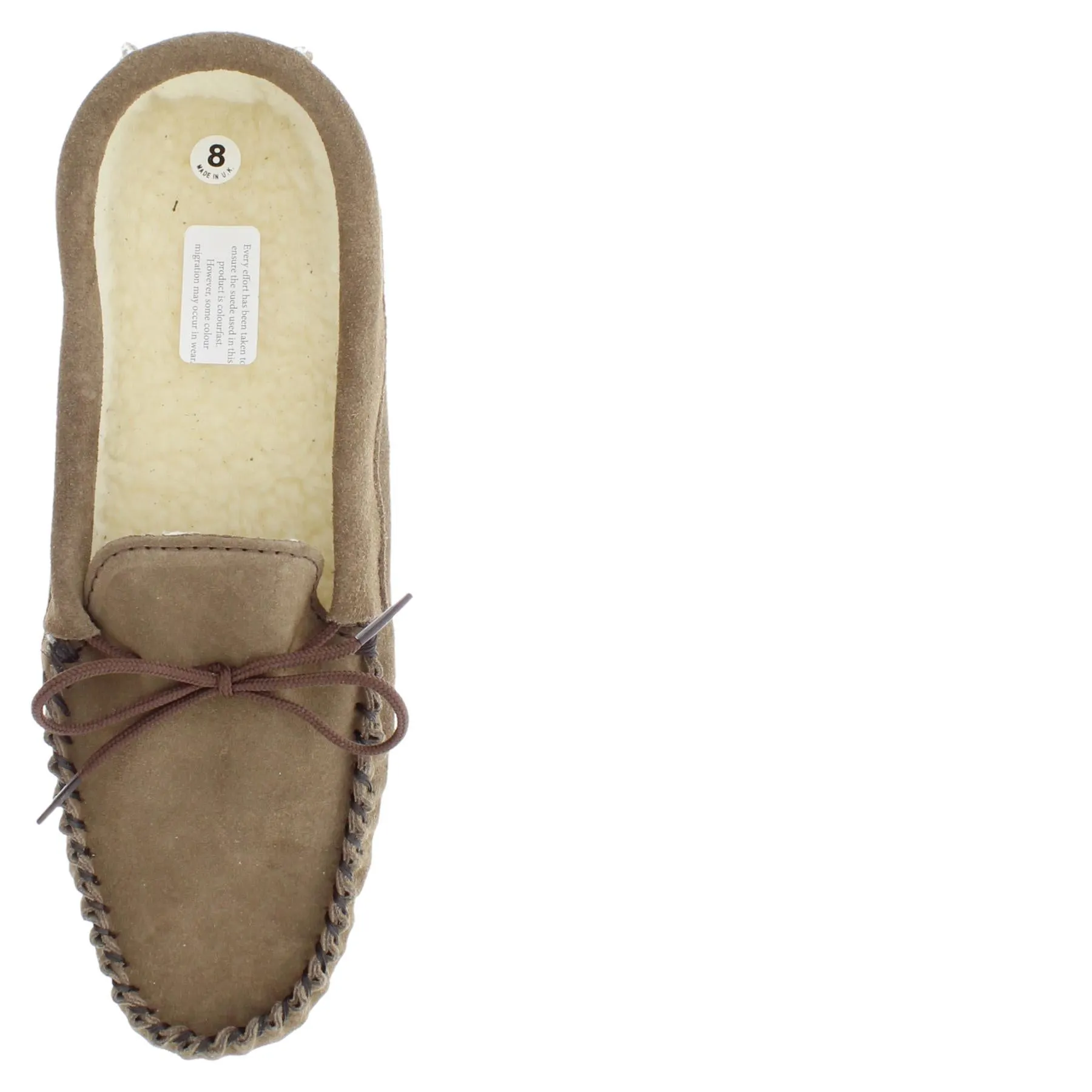 Coopers Suede Fleece Lined Soft Sole Mens Moccasin Slippers Made In England