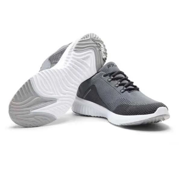 FILA Lightweight Men's Knit Athletic Shoes Grey Verso
