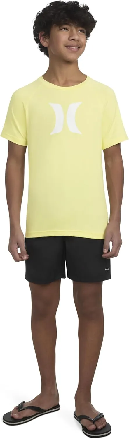 Hurley Boy's Graphic UPF 50  Rash Guard Swim Shirt