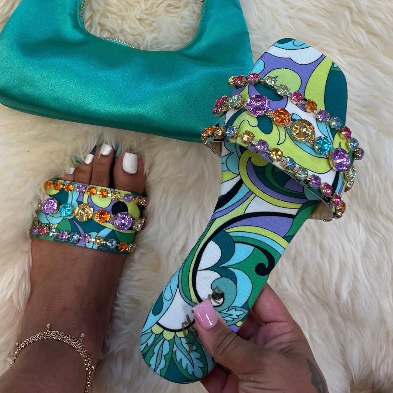 LISA-35 Green Multi Print