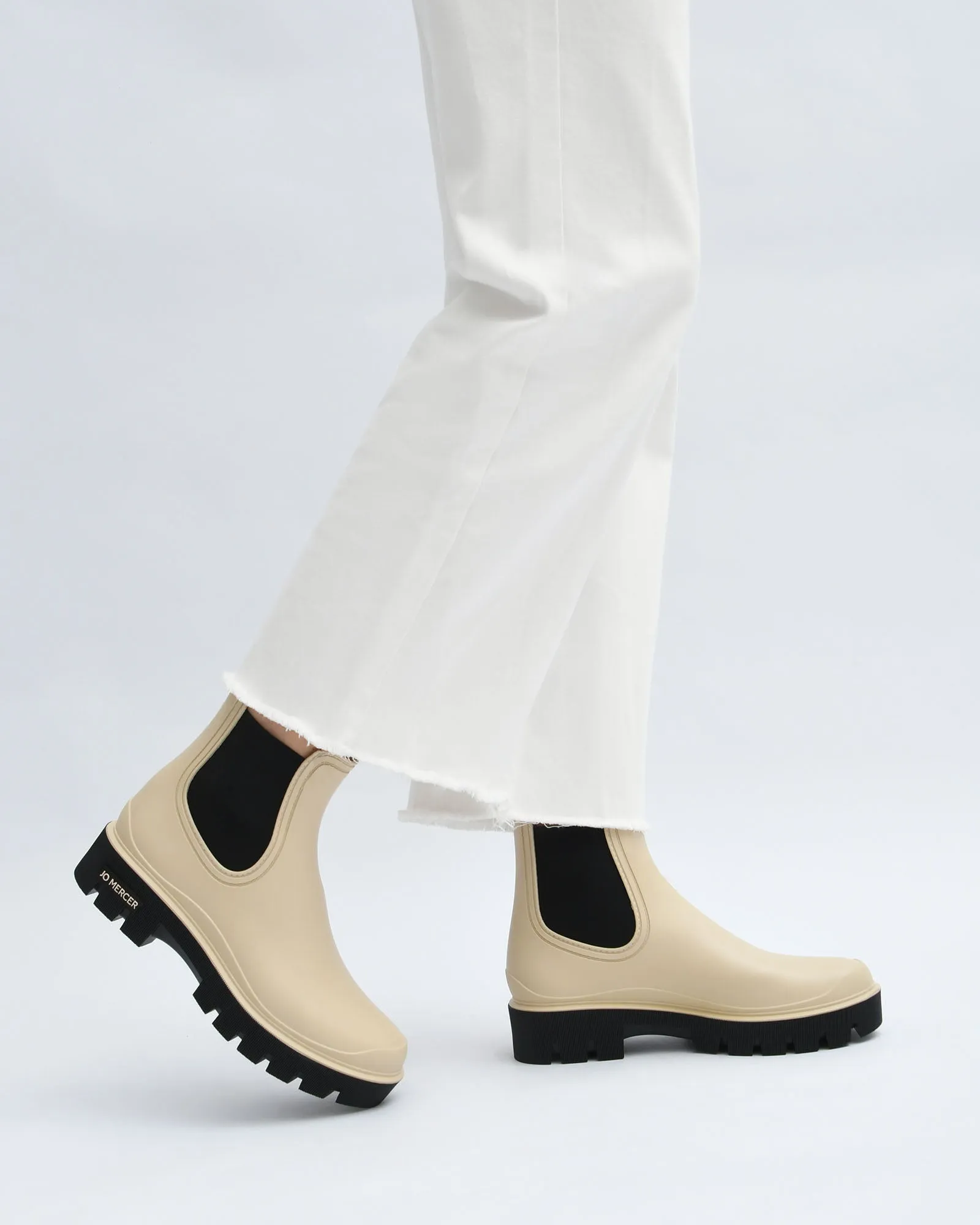 MAEVA FLAT ANKLE BOOTS SAND RUBBER