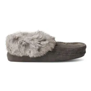 Manitobah Mukluks Suede Tipi Moccasins- Charcoal