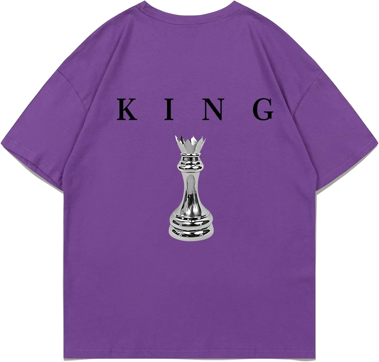Men's King Chess Shirt Graphic Tees Designer Printed T Shirts for Men Urban Letter T-Shirt Streetwear