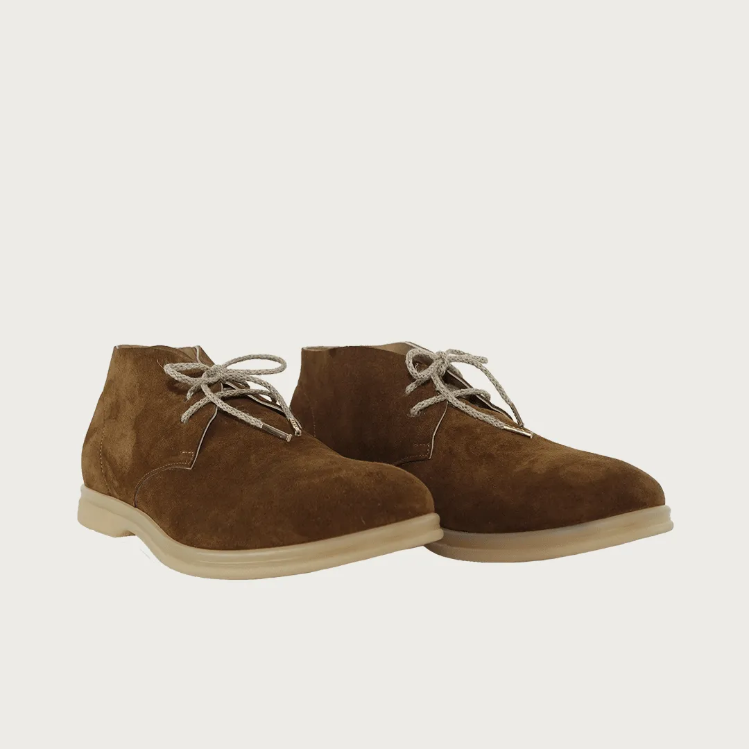 Men's Lace-up Shoes Cognac Suede