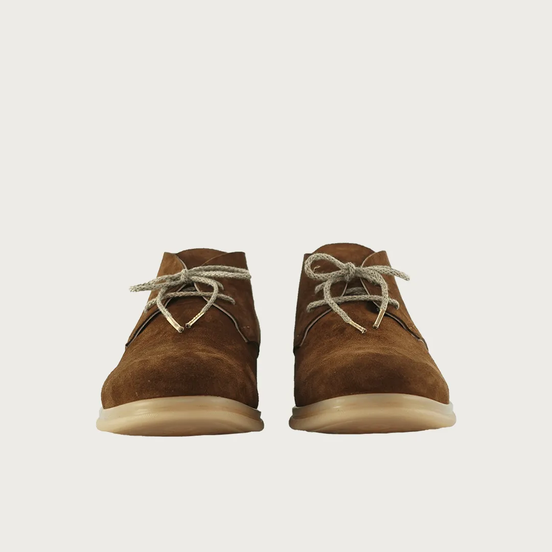 Men's Lace-up Shoes Cognac Suede