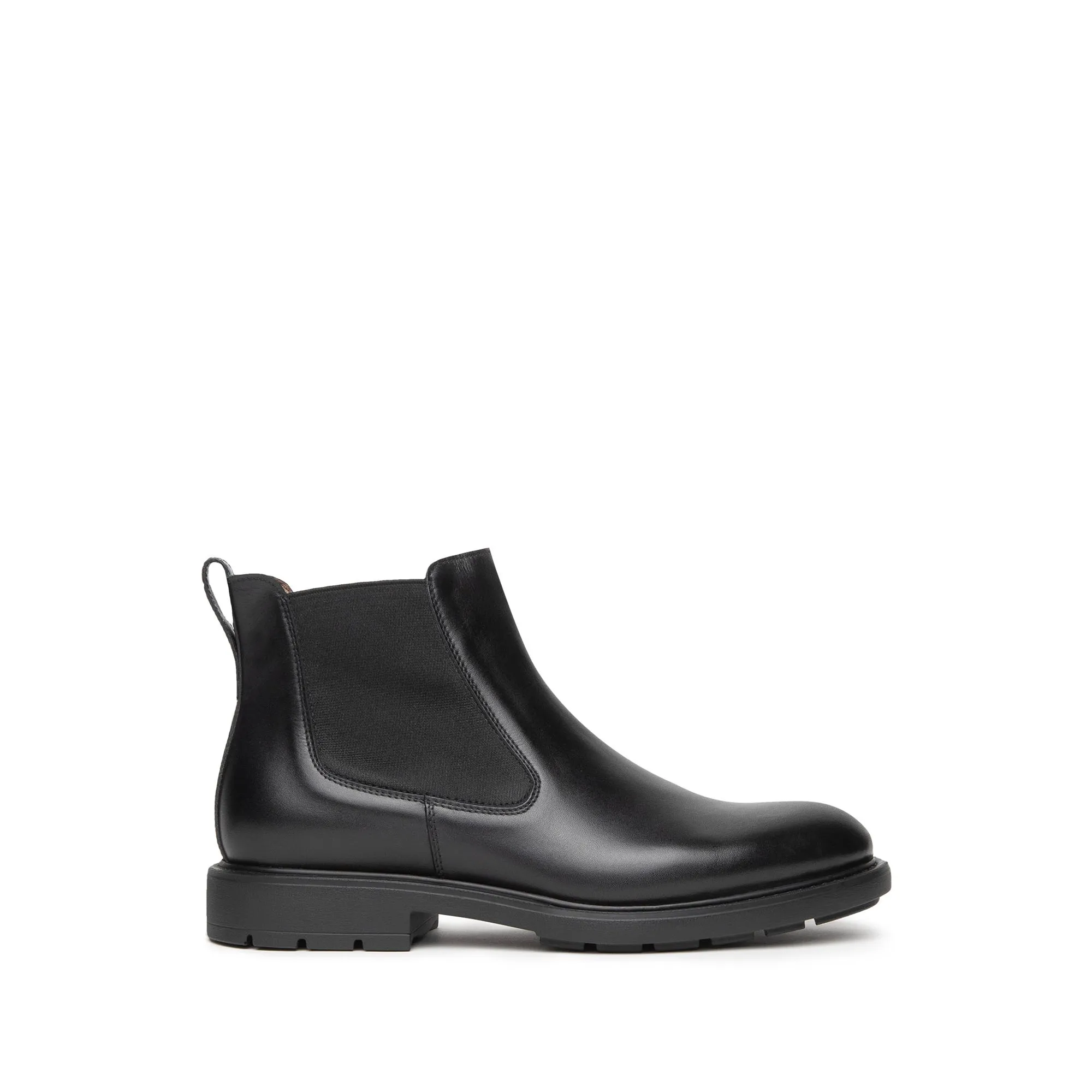 NEROGIARDINI MEN LEATHER CHELSEA BOOTS IN BLACK