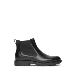 NEROGIARDINI MEN LEATHER CHELSEA BOOTS IN BLACK