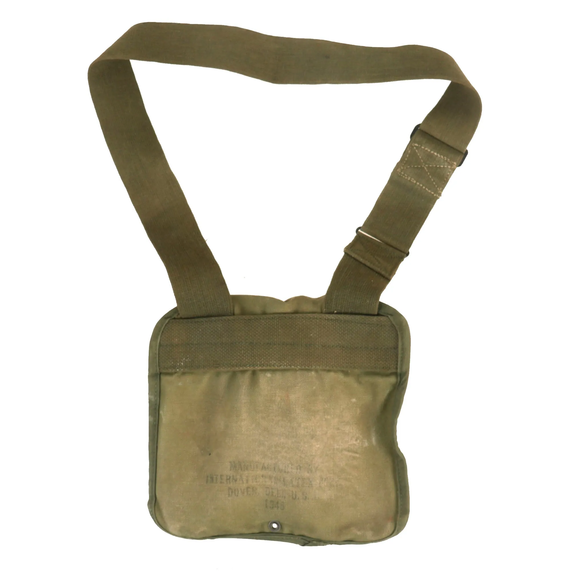 Original U.S. WWII Rare M-1943 Experimental Collapsible 2 QT Canteen With Cover and Bladder -Dated 1945