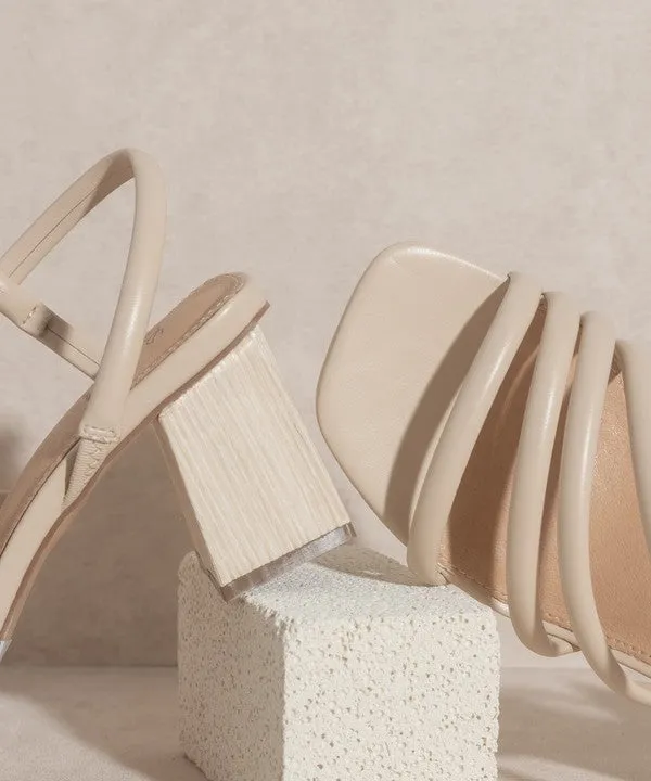 Strappy Wooden Heel Sandal